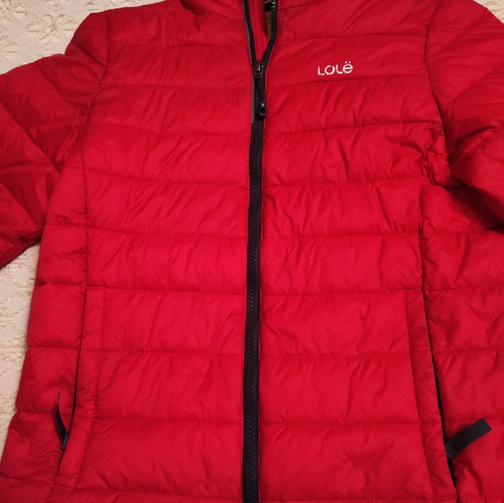 Lolë Girl's Red Light Puffer Spring Jacket - Picture 3 of 12